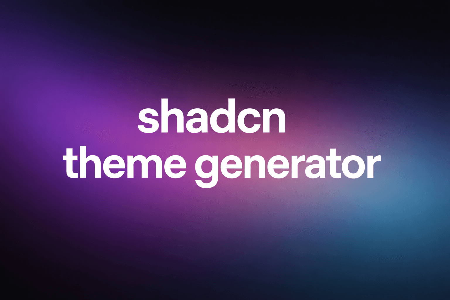 shadcn ui theme generator